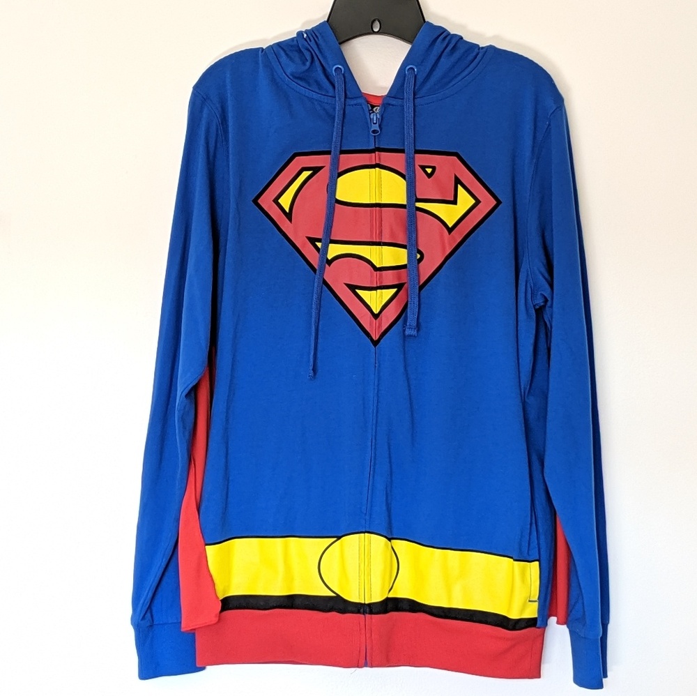 Superman Hoodie Zip Up Lightweight Jacket